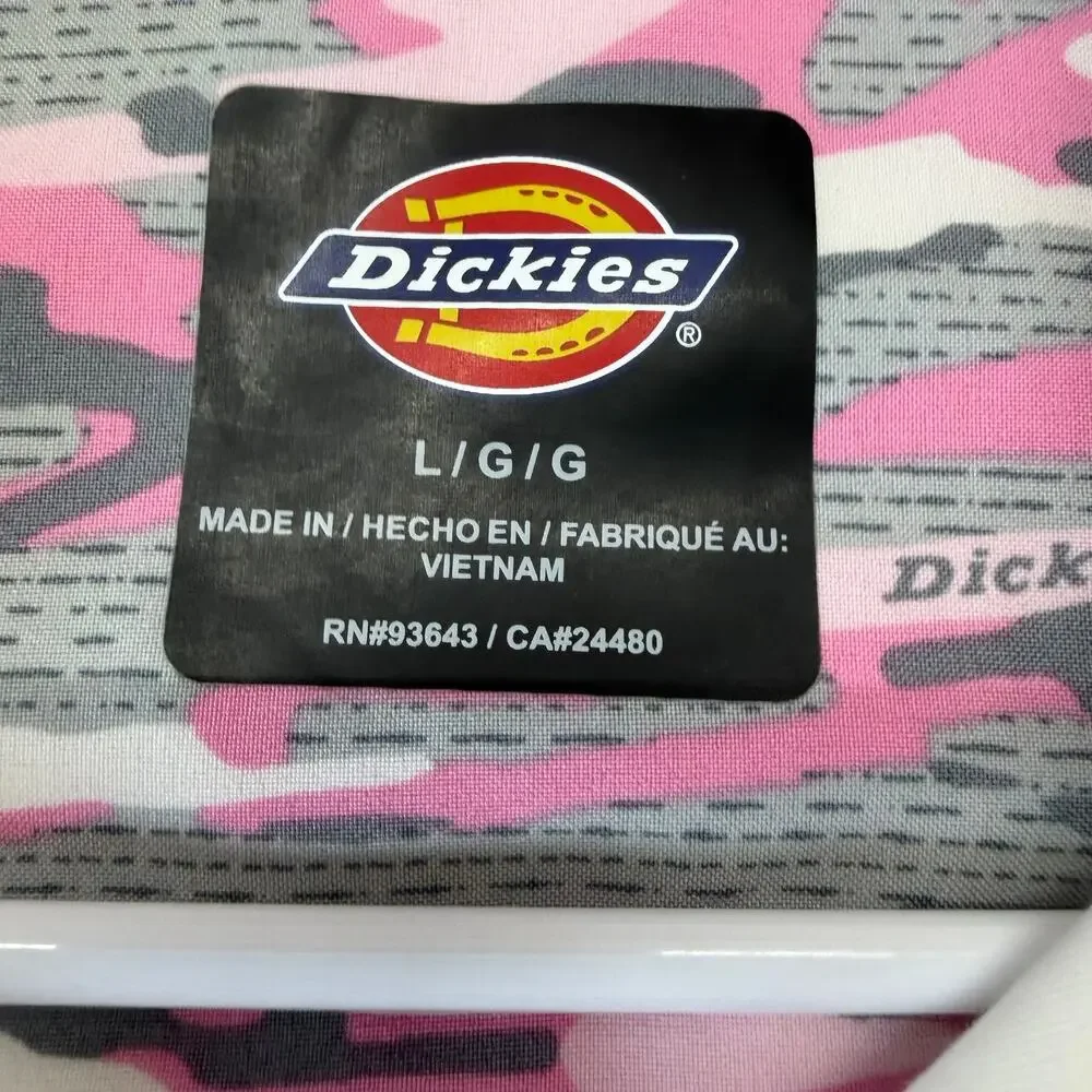 Dickies White Essence‎ Women's Warm-up Jacket - DK302 Full Zip Size Large Scrubs